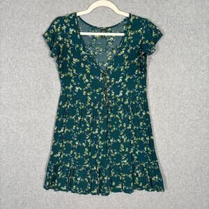 Wild Fable Dress XS Floral Gauzey Tiered Skater Y2K Babydoll Cottage Farmhouse‎
